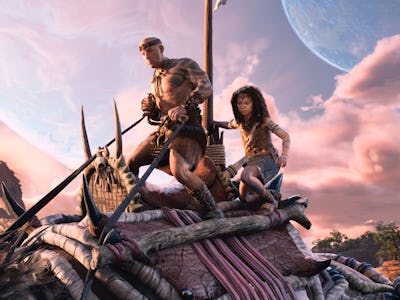 screenshot of Vin Diesel character in Ark 2 Xbox survival game