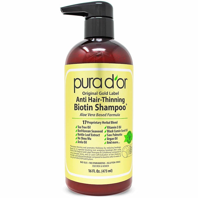 PURA D'OR Original Gold Label Anti-Thinning Biotin Shampoo, 16 ounces