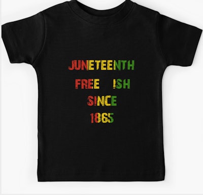 Juneteenth Free Ish Since 1865 Kids T-Shirt