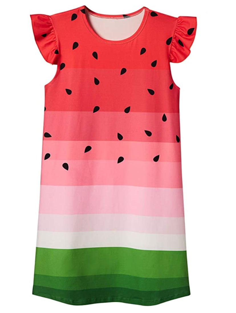 Watermelon Flutter-Sleeve Night Gown