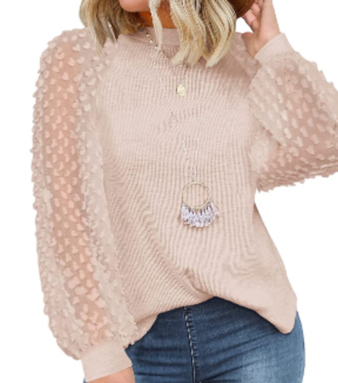 MIHOLL Long Sleeve Lace Blouse