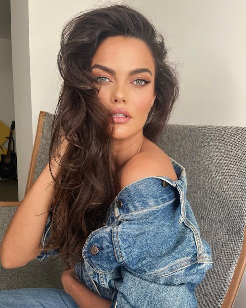 A model shows off her fresh blowout