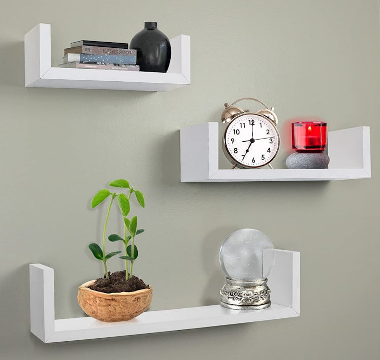 Greenco Floating “U” Shelves (Set of 3)