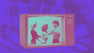 Old tv showing Dirty Dancing.