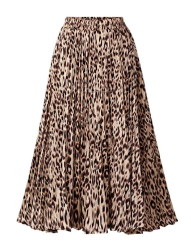 CHARTOU High Waisted A Line Midi Skirt
