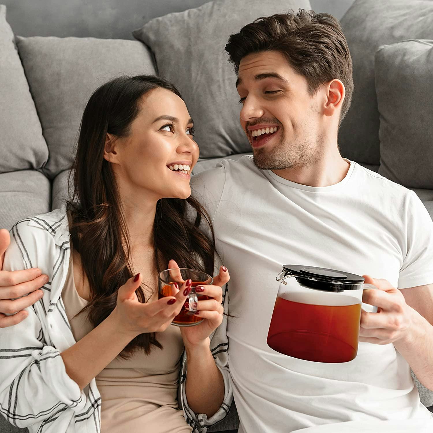 Kiss Me Organics Glass Teapot with Tea Infuser