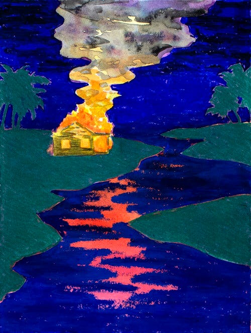 The tower card in tarot