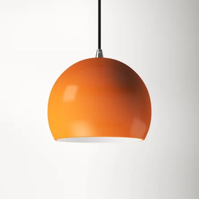 Oaklee Pendant lighting fixture in shiny orange