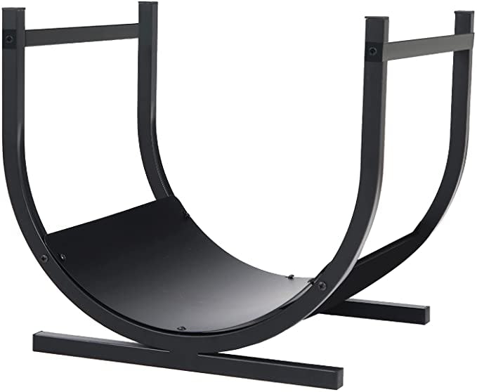 PHI VILLA firewood log holder in black