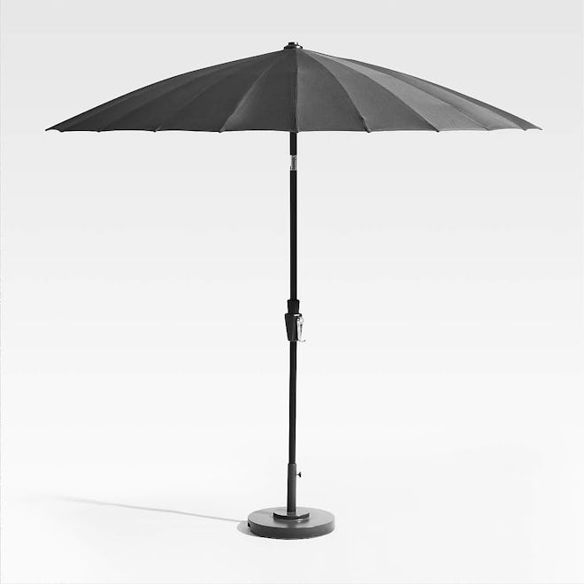 9' Dome Black Outdoor Patio Umbrella