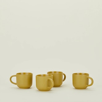 4 Hawkins New York mugs in mustard