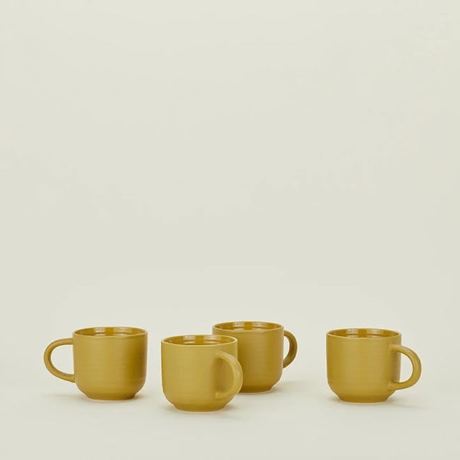 4 Hawkins New York mugs in mustard