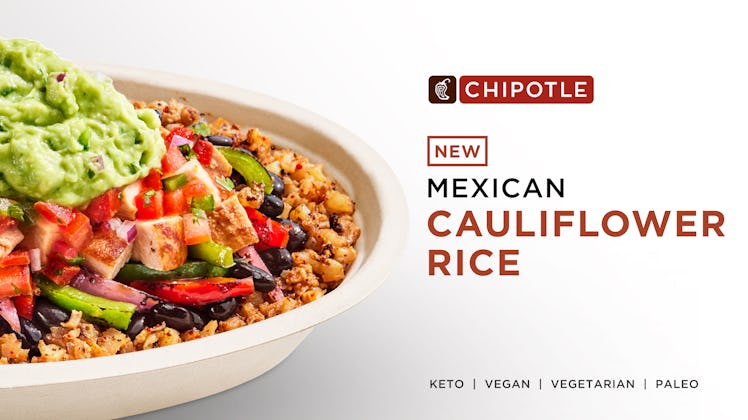 Chipotle is testing Mexican Cauliflower Rice for a limited time.