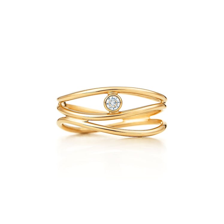 Tiffany & Co. Elsa Peretti three-row diamond ring