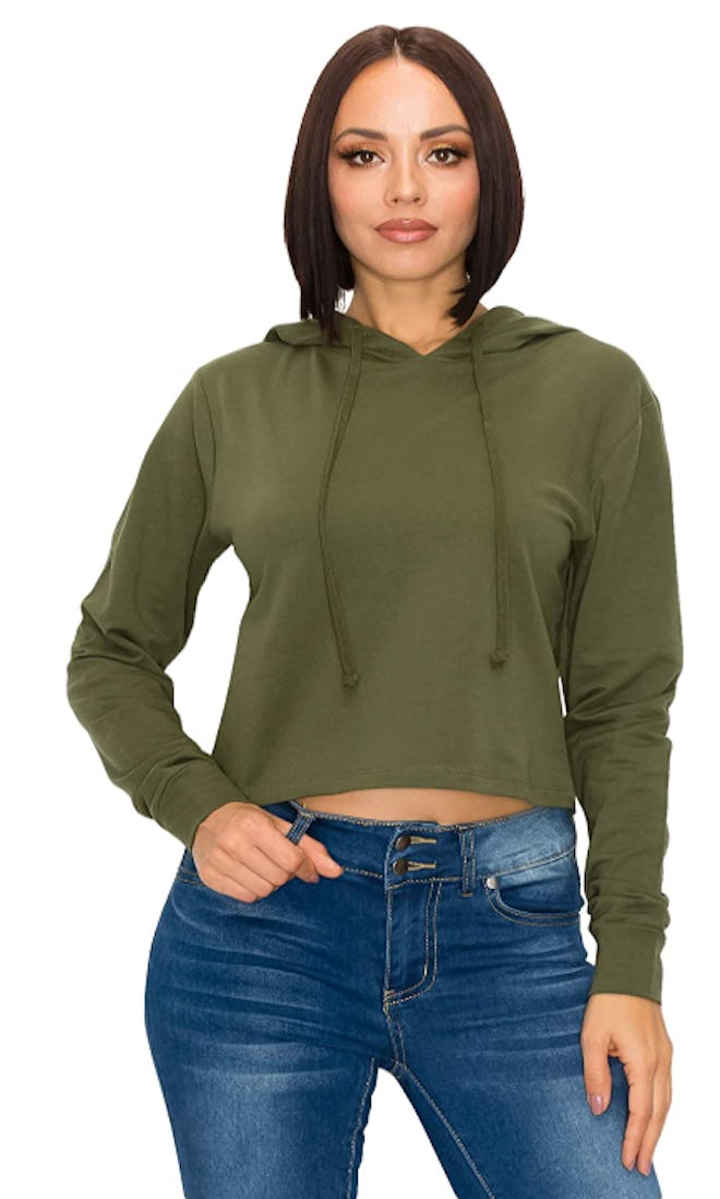 GLASS TWO Crop Hoodie