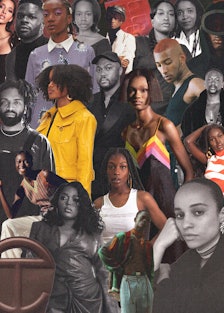 A collage featuring Black fashion designers and models wearing their wares