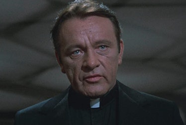 Richard Burton as a priest in the Exorcist