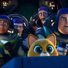 Buzz Lightyear in a Toy Story scene
