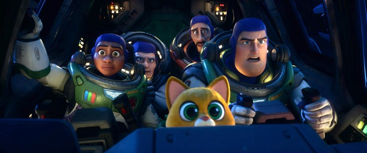 Buzz Lightyear in a Toy Story scene