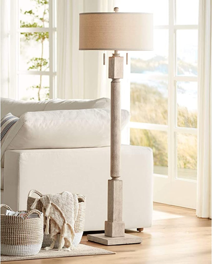 Barnes & Ivy Traditional Country Cottage Standing Floor Lamp
