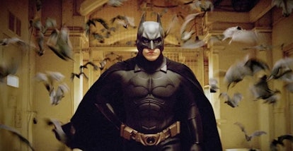 A screenshot from Batman Begins with Christian Bale