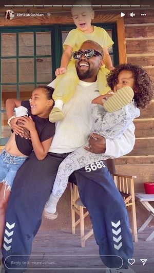 Kim Kardashian posted Father's Day Instagram stories for ex-husband Kanye West.