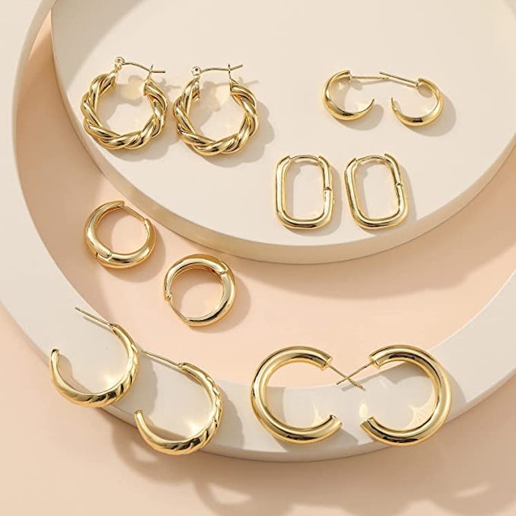 17 MILE Gold Hoop Earrings (6 Pairs)