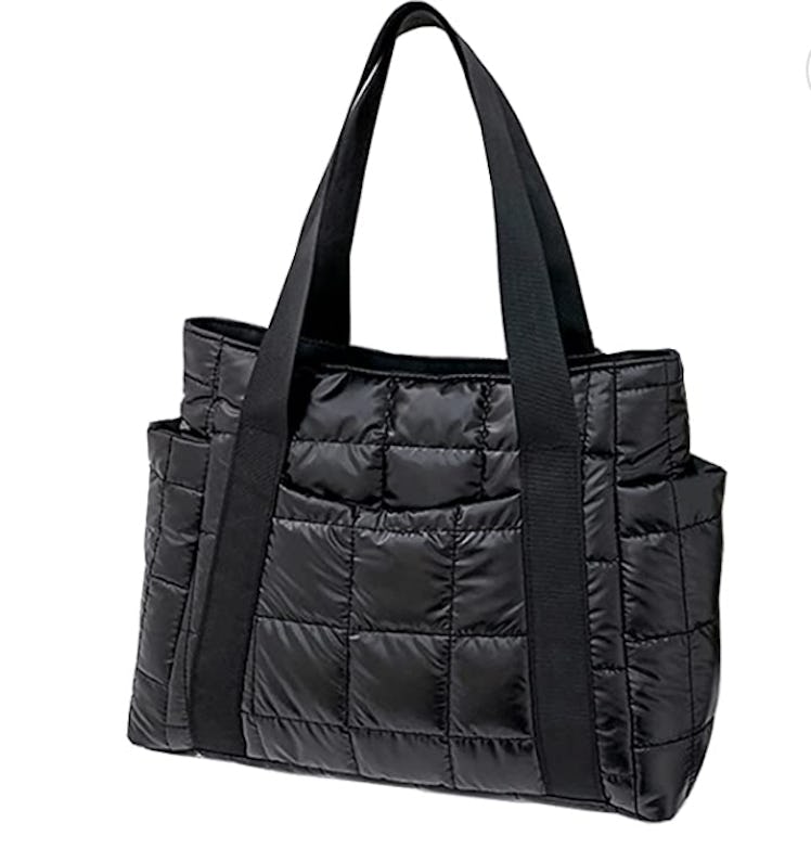 A quilted and puffed tote bag from Amazon.