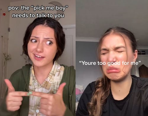 Similar to the "pick me girl," the phrase "pick me boy" is viral online and describes performative s...