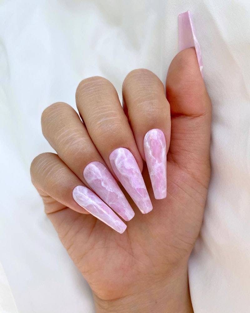 A roundup of totally chic summer coffin nail designs.