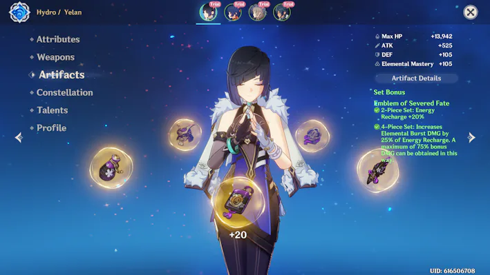  Genshin Impact Yelan Build Best Weapons And Artifacts For Max Damage