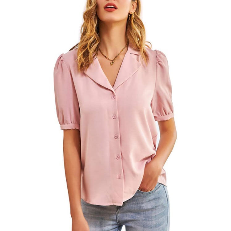 GRACE KARIN Button Down Blouse