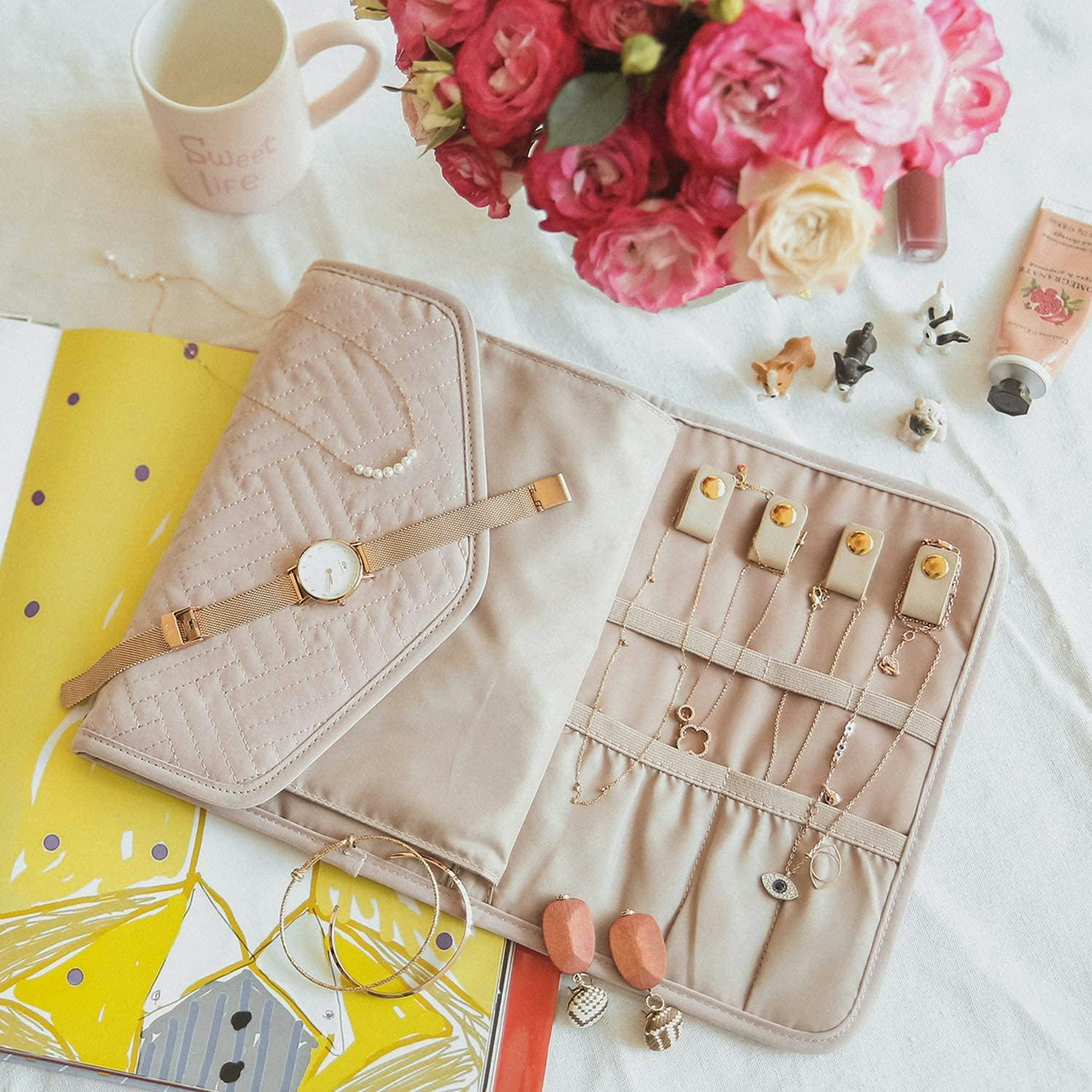 Bagsmart Travel Jewelry Organizer Roll