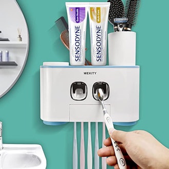 Wekity Multi-Functional Toothbrush and Toothpaste Dispenser