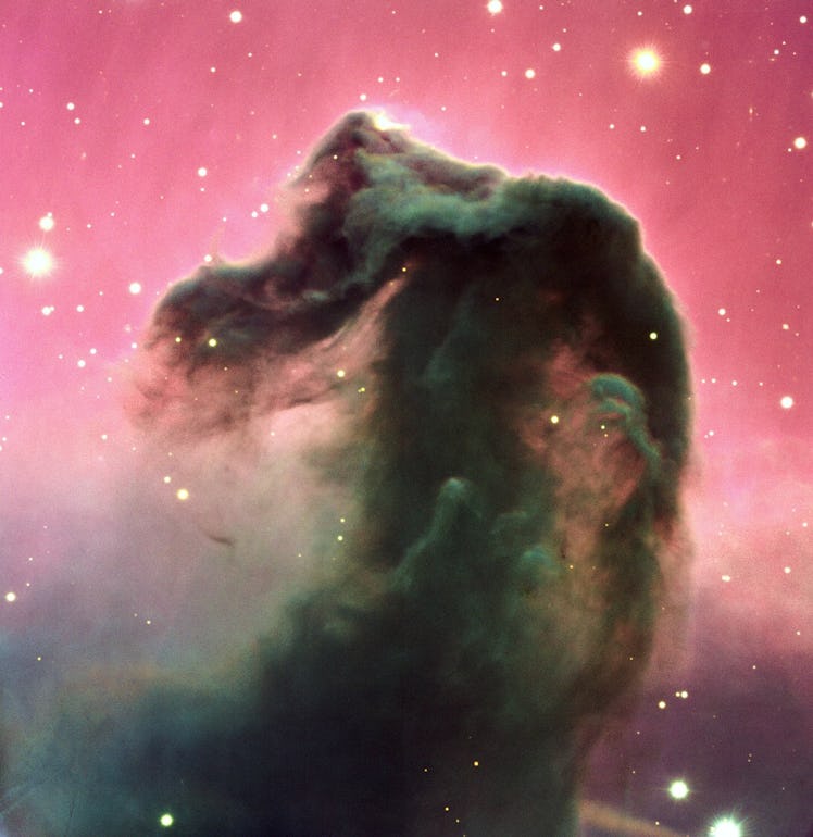 The Horsehead Nebula in Orion is imaged in the visible part of the spectrum.