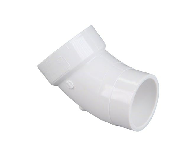  4-inch diameter PVC 45° street elbow