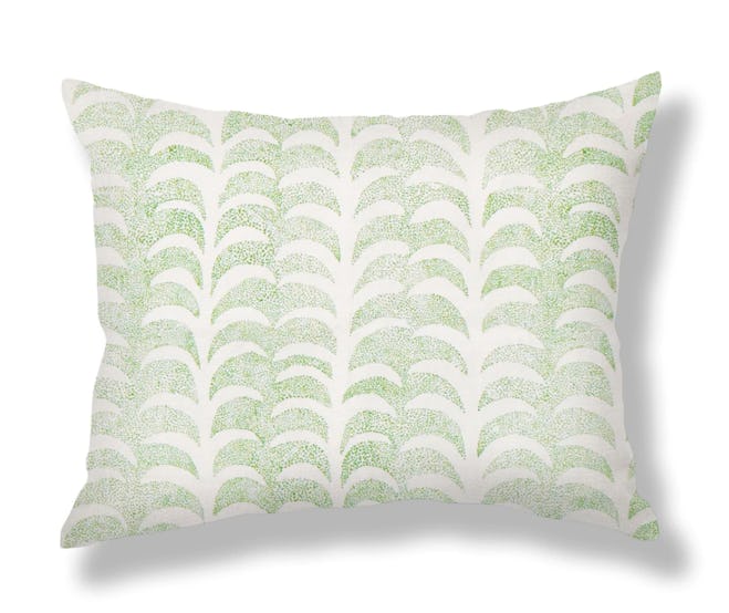 Dotted Palm Pillows in Leaf
