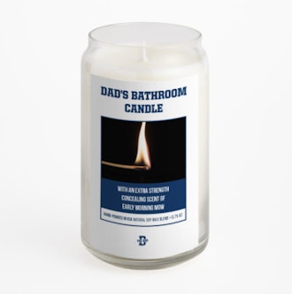 the dad shop bathroom candle