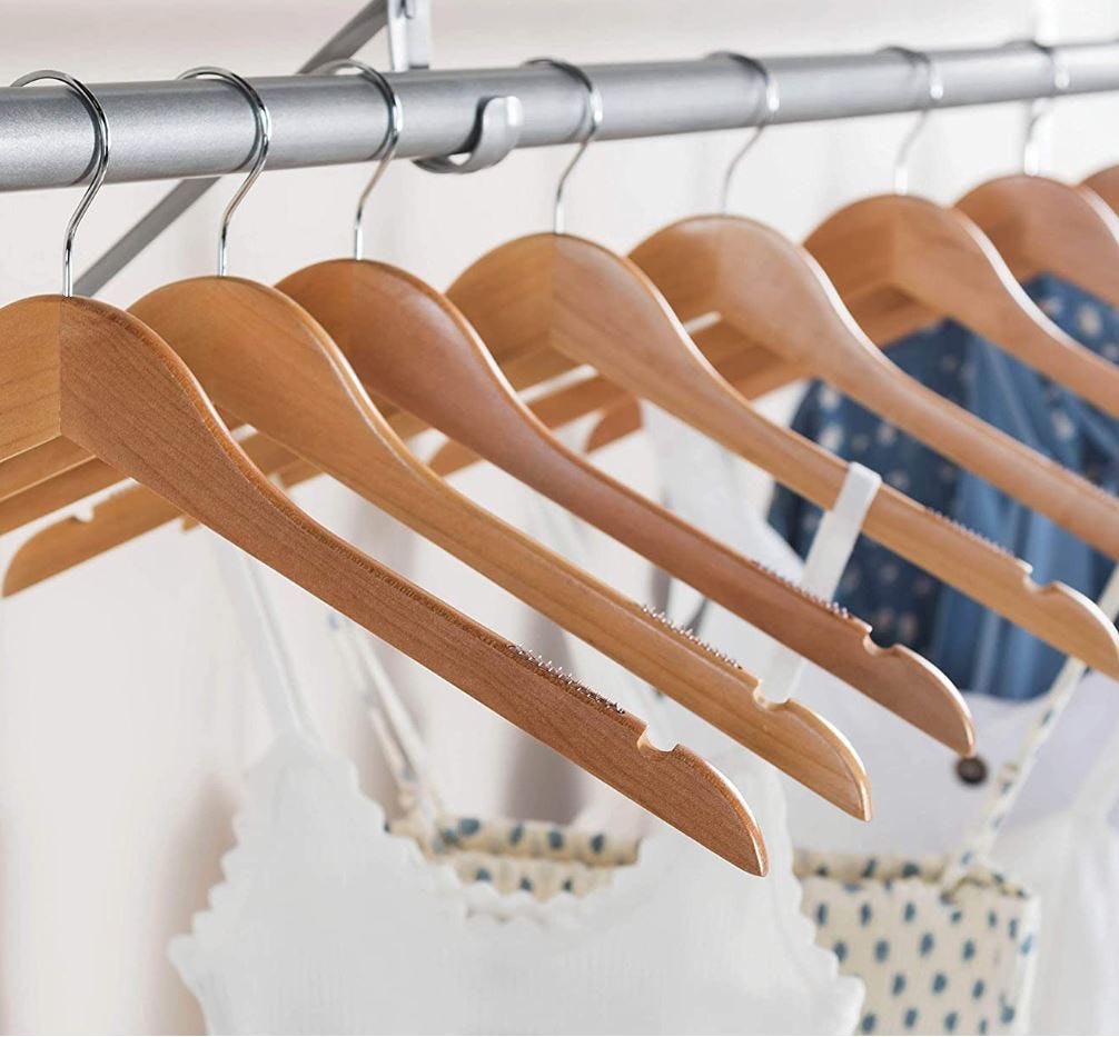 Zober Wooden Shirt Hangers (20-Pack)