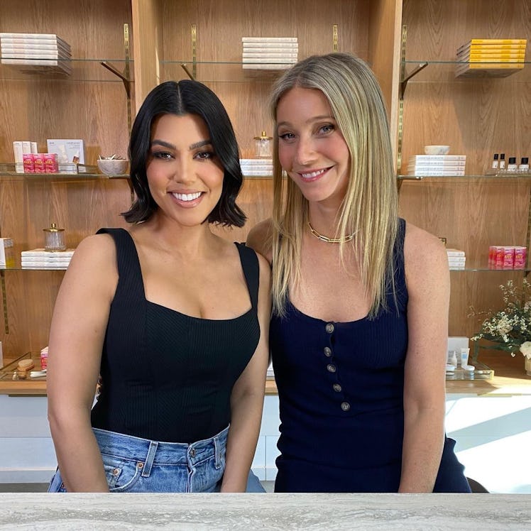 The Gwyneth Paltrow and Kourtney Kardashian candle from Poosh and Goop is called “This Smells Like M...
