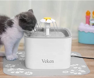 Veken Pet Fountain Automatic Cat Water Fountain 