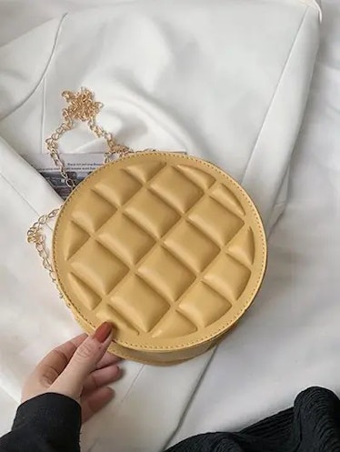 Zaful's quilted, round, crossbody bag.