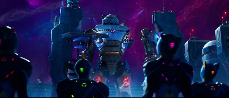 screenshot of Mecha Team Leader from Fortnite Season 3 Chapter 3 Collision trailer