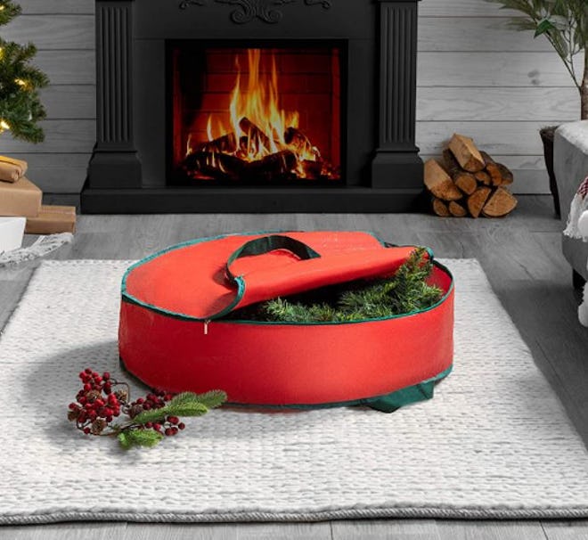 pakkon Water Resistant Christmas Wreath Storage Bag Holder