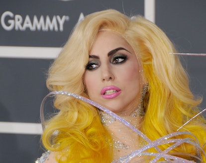  Lady Gaga arrives at the 52nd Annual GRAMMY Awards