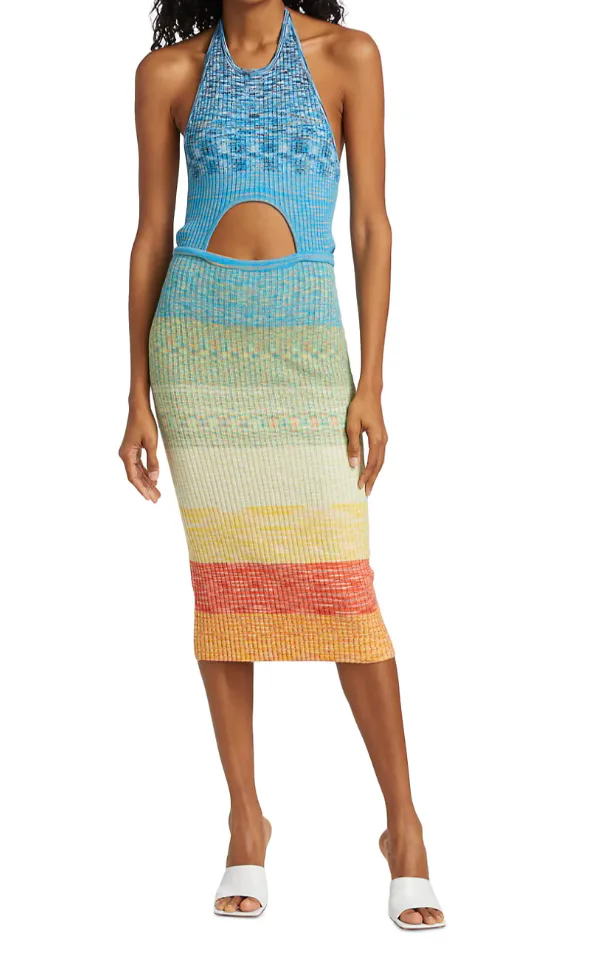 slim fit dress slacks A Little Brighter Orange Floral Print Criss Cross Halter Maxi Dress