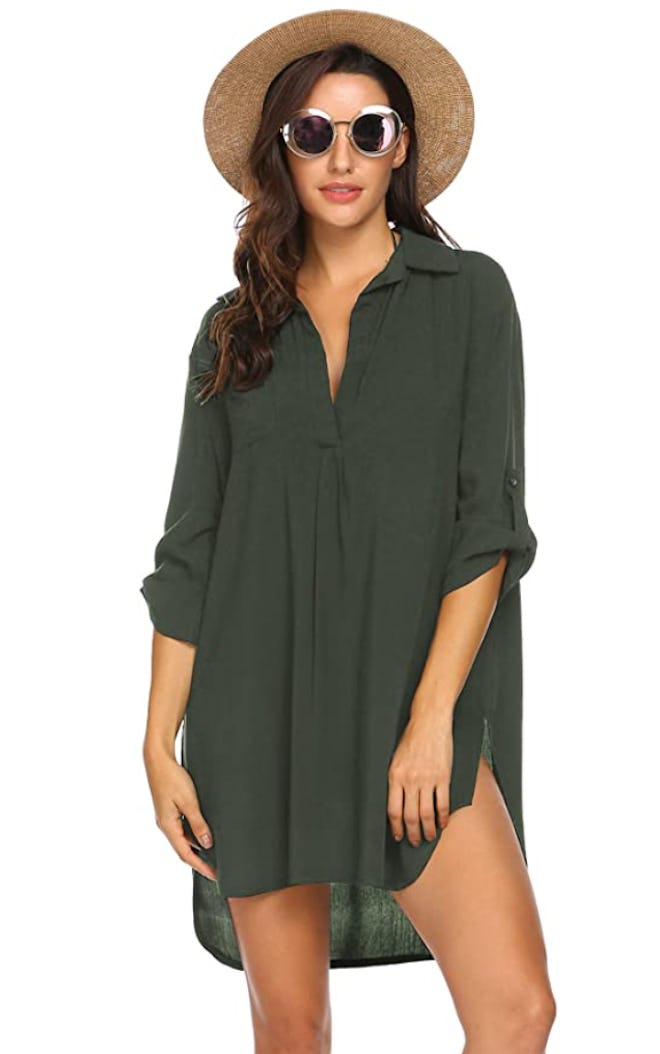 Ekouaer Lightweight Collared Dress