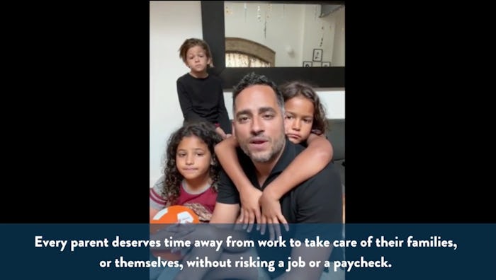 José Rolón (@nycgaydad) and other dads take part in the Paid Leave for All's Father's Day video ca...