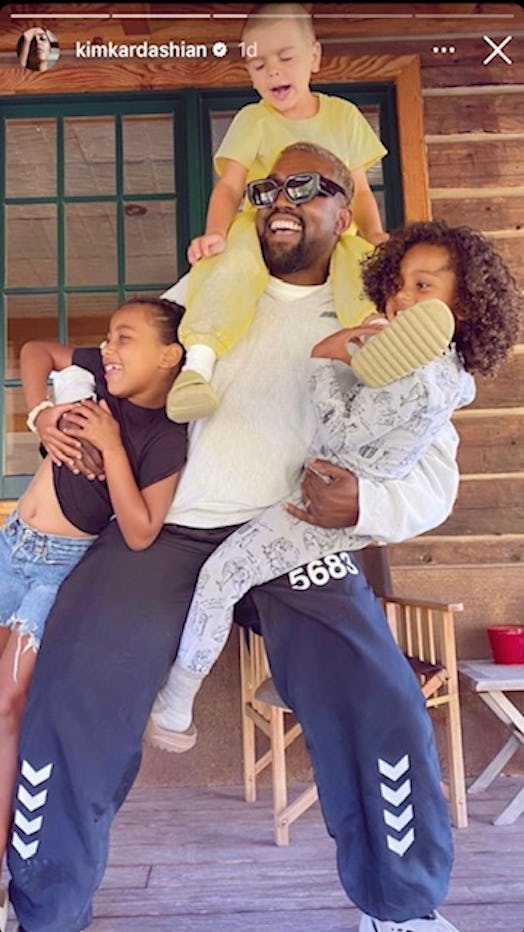 Kim Kardashian Celebrates 'Best Dad' Kanye On Father's Day.