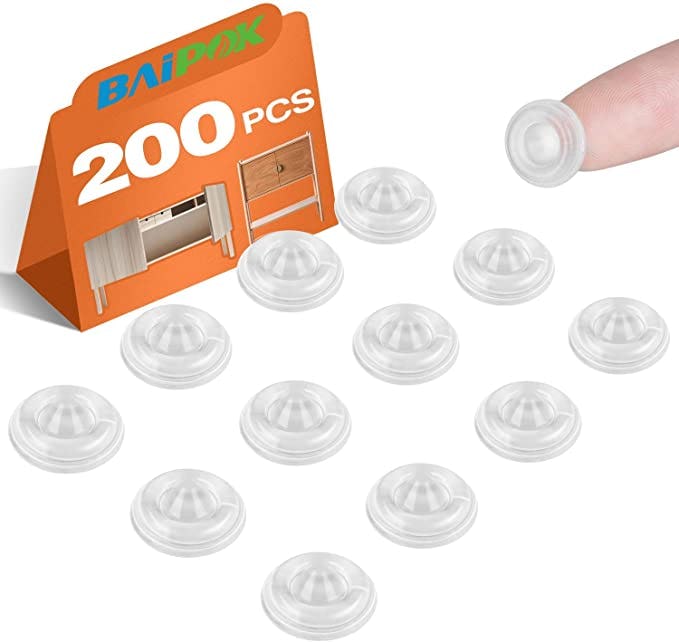BAIPOK Rubber Cabinet Bumpers (200-Pack)